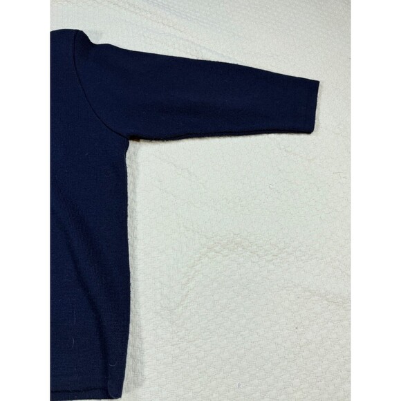 Vintage Paris Sweater Cardigan Yorkies Creation Gyrna | Navy | Womens Size XL - Picture 9 of 13